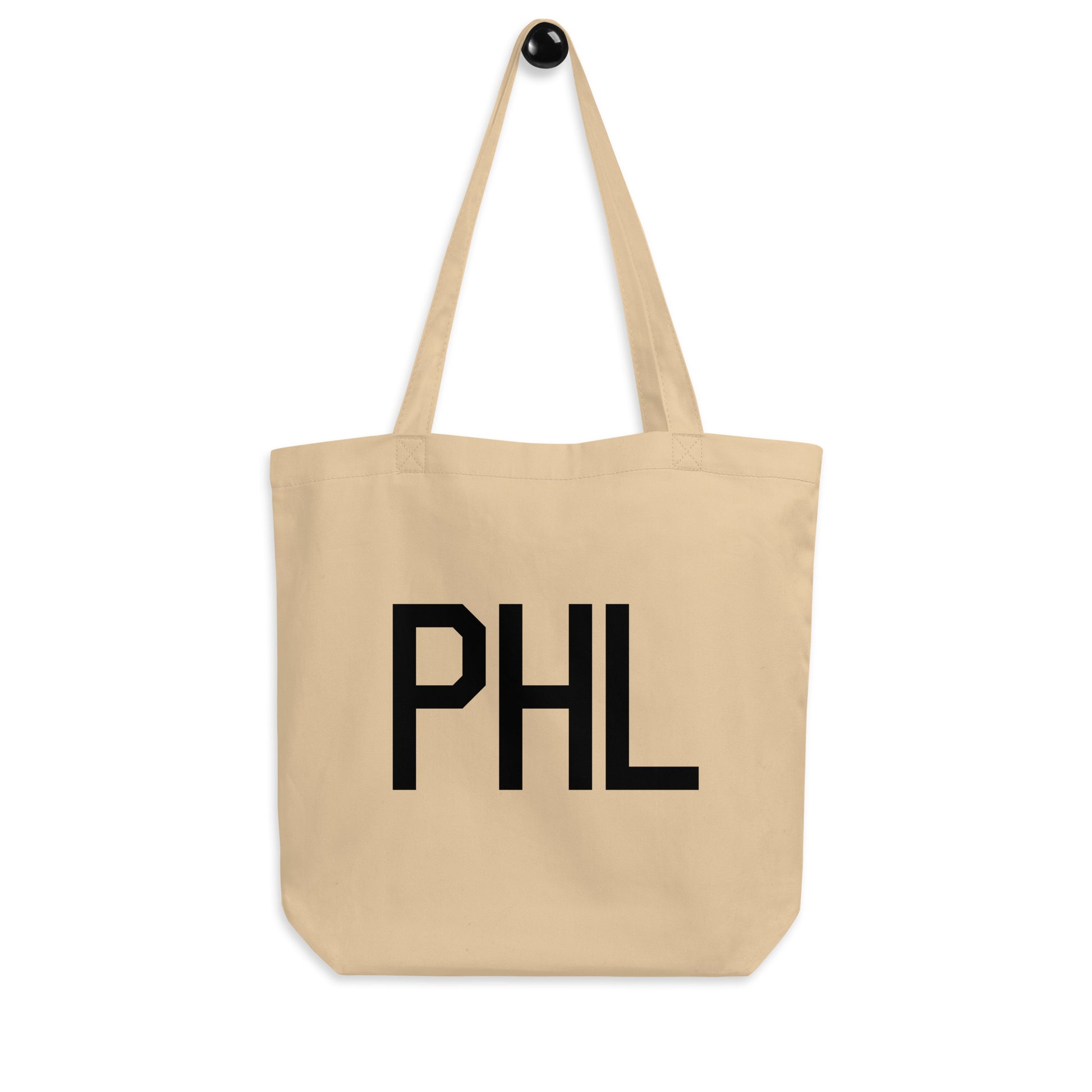 Aviation Gift Organic Tote - Black • PHL Philadelphia • YHM Designs - Image 04