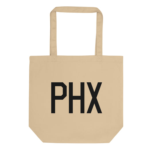 Aviation Gift Organic Tote - Black • PHX Phoenix • YHM Designs - Image 01