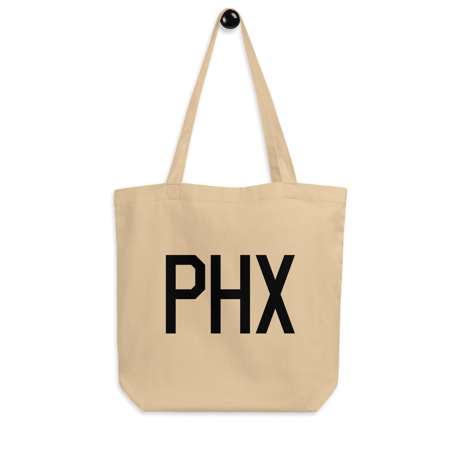 Aviation Gift Organic Tote - Black • PHX Phoenix • YHM Designs - Image 04