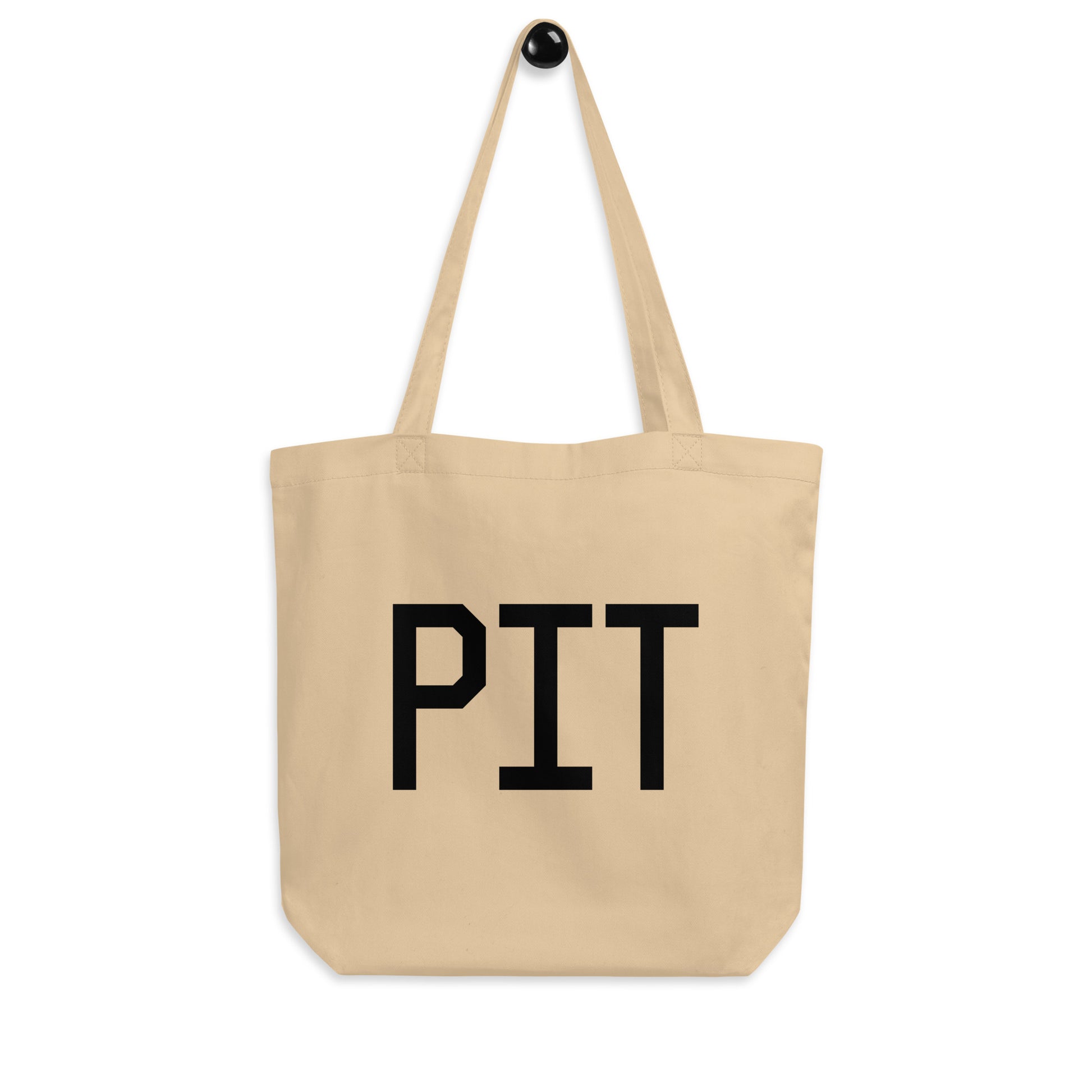 Aviation Gift Organic Tote - Black • PIT Pittsburgh • YHM Designs - Image 04