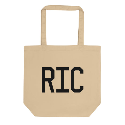 Aviation Gift Organic Tote - Black • RIC Richmond • YHM Designs - Image 01