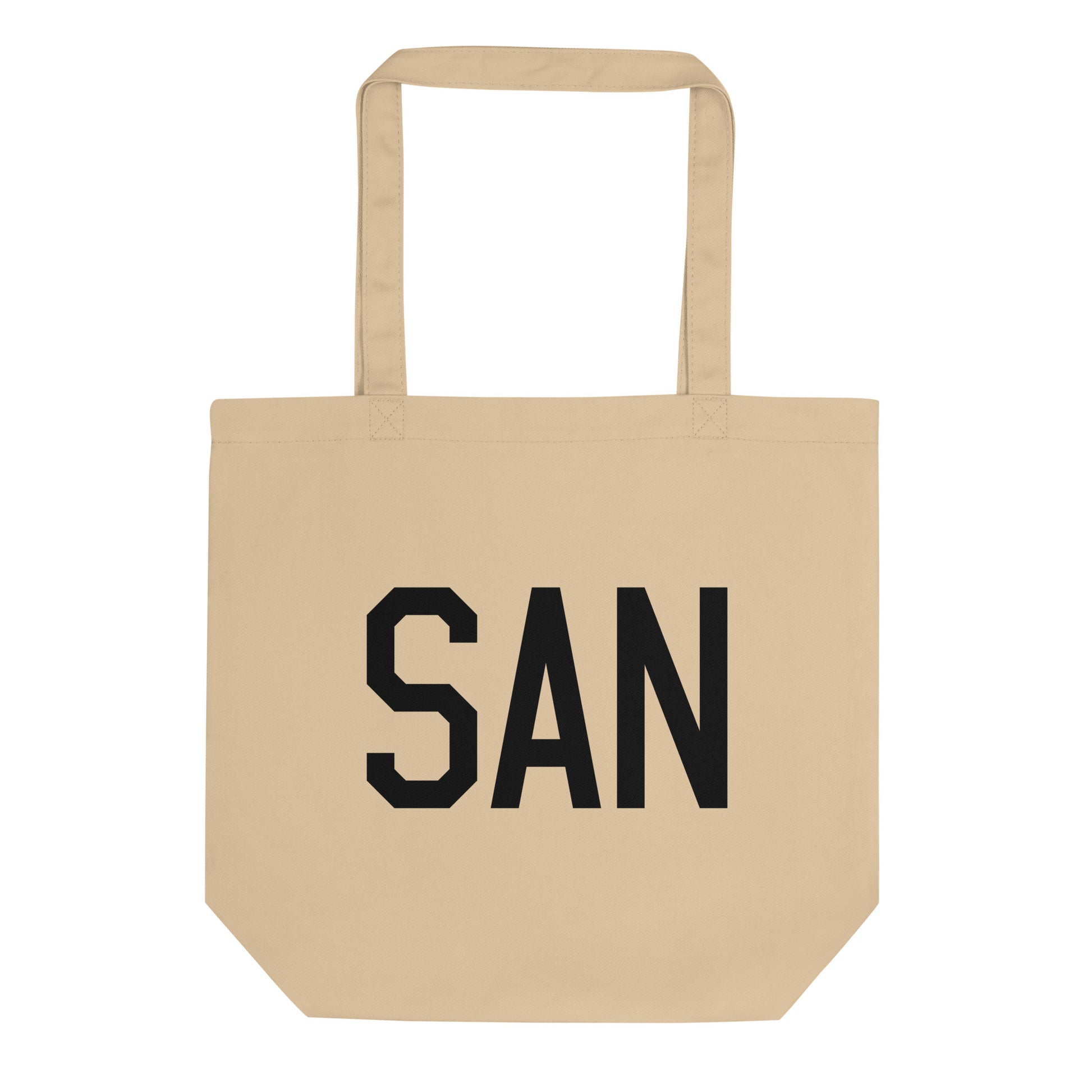 Aviation Gift Organic Tote - Black • SAN San Diego • YHM Designs - Image 01