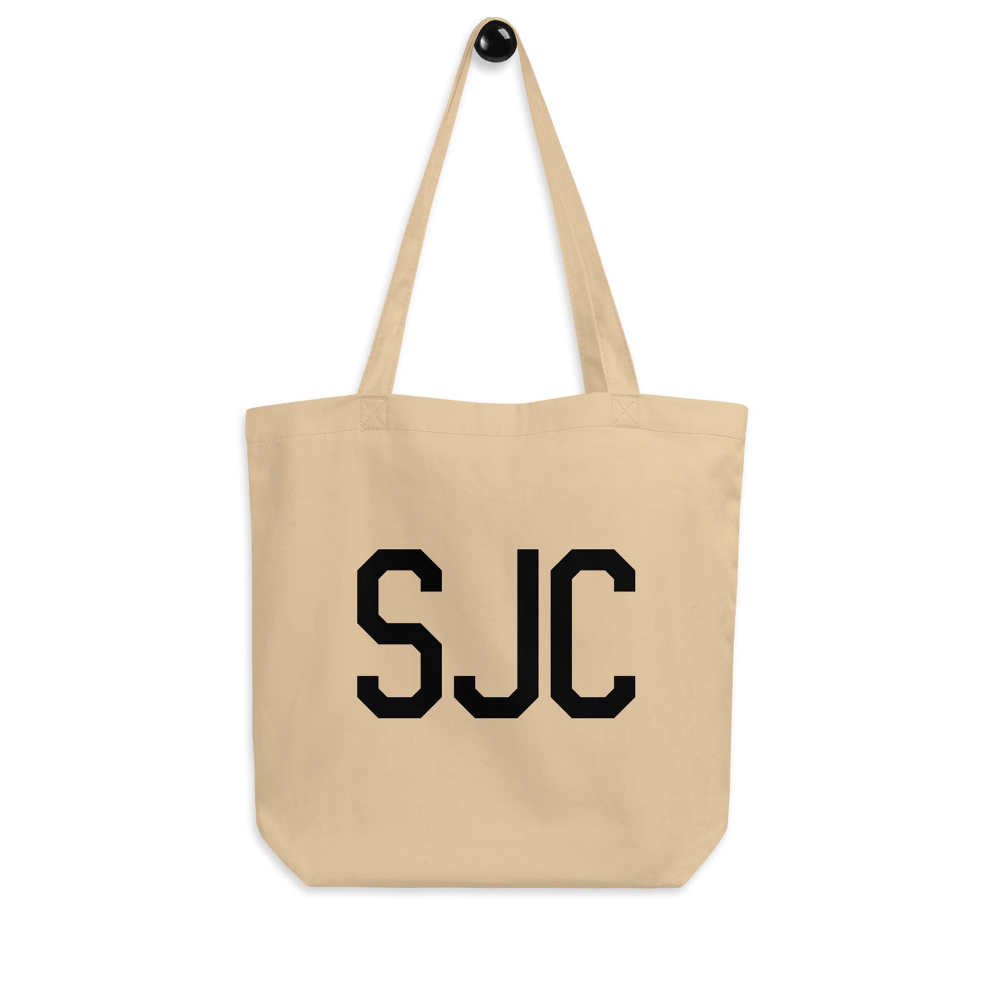 Aviation Gift Organic Tote - Black • SJC San Jose • YHM Designs - Image 04