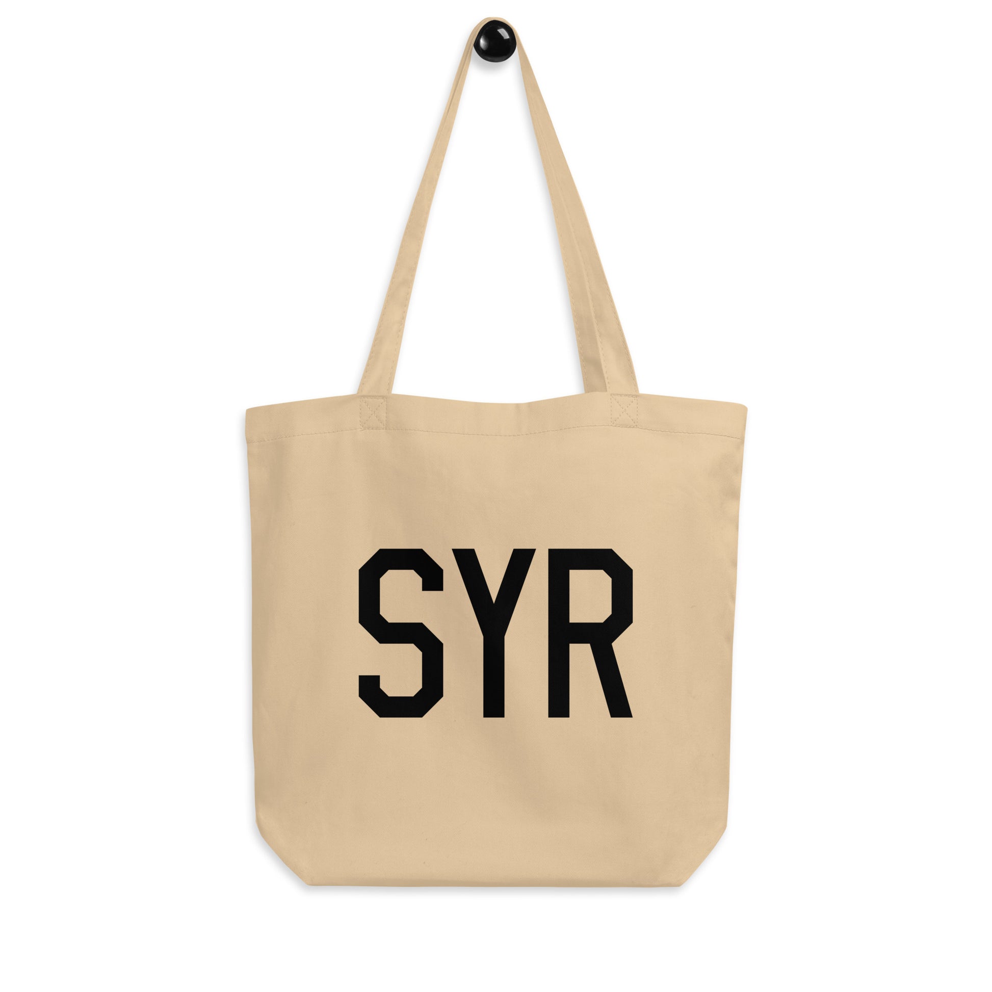 Aviation Gift Organic Tote - Black • SYR Syracuse • YHM Designs - Image 04