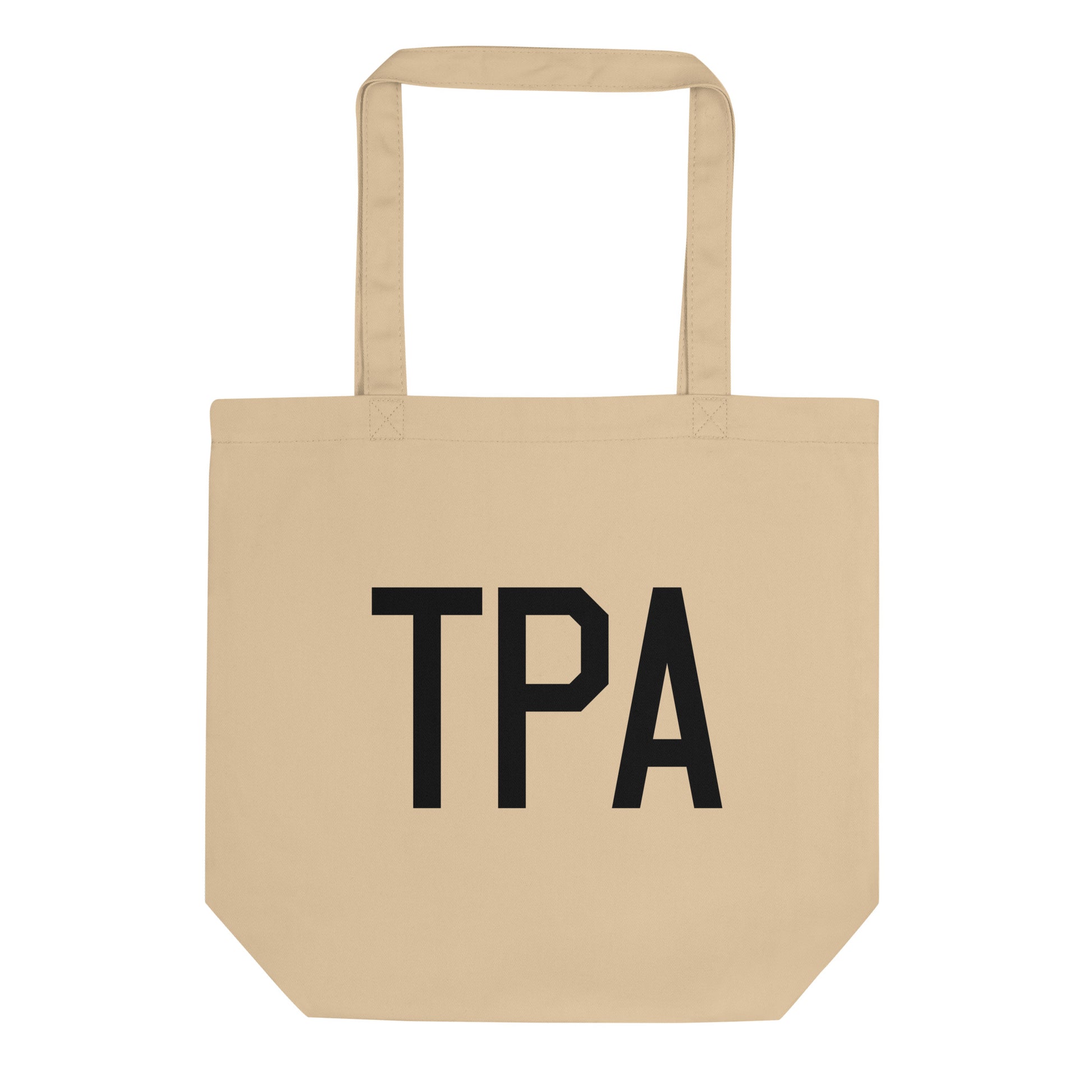 Aviation Gift Organic Tote - Black • TPA Tampa • YHM Designs - Image 01