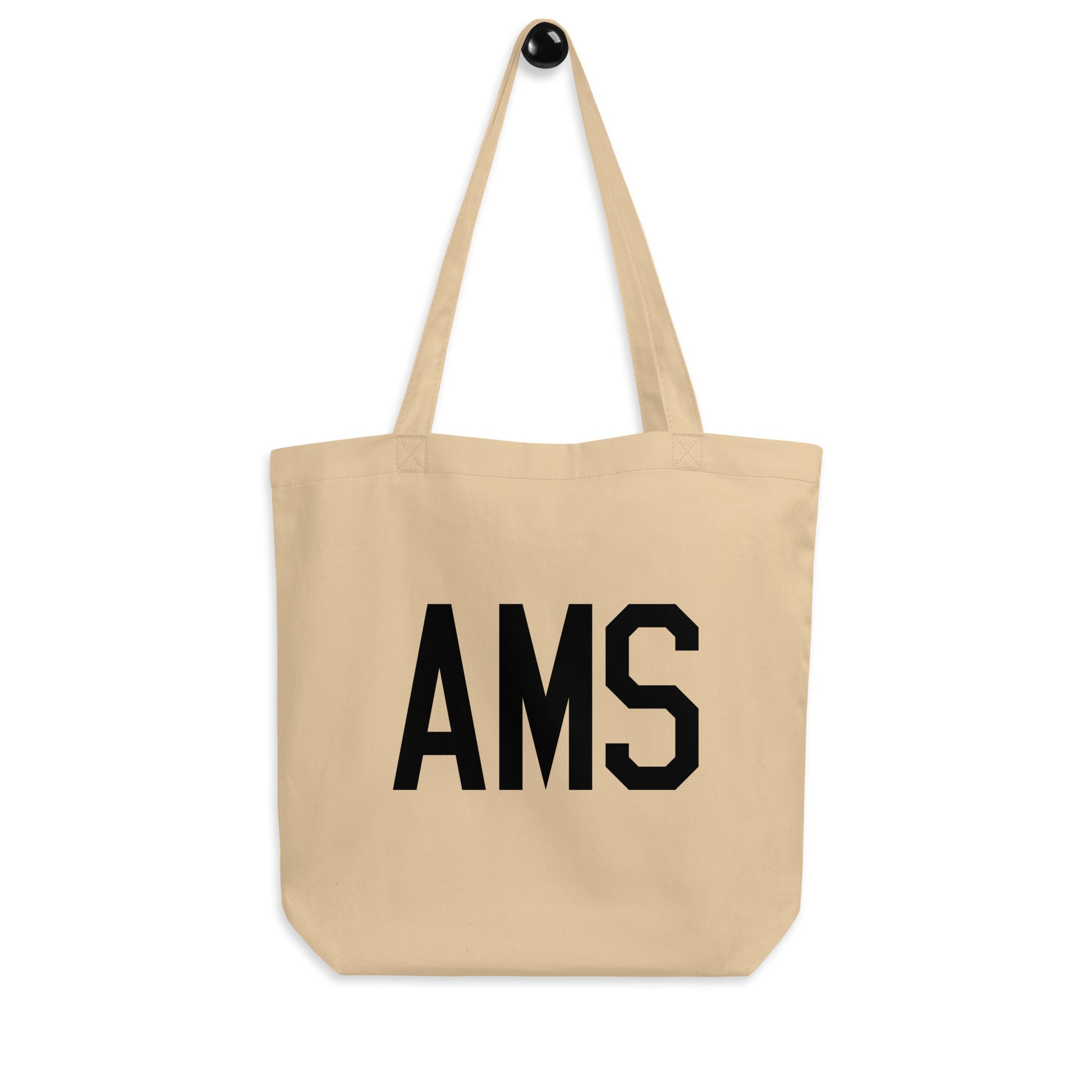 Aviation Gift Organic Tote - Black • AMS Amsterdam • YHM Designs - Image 04
