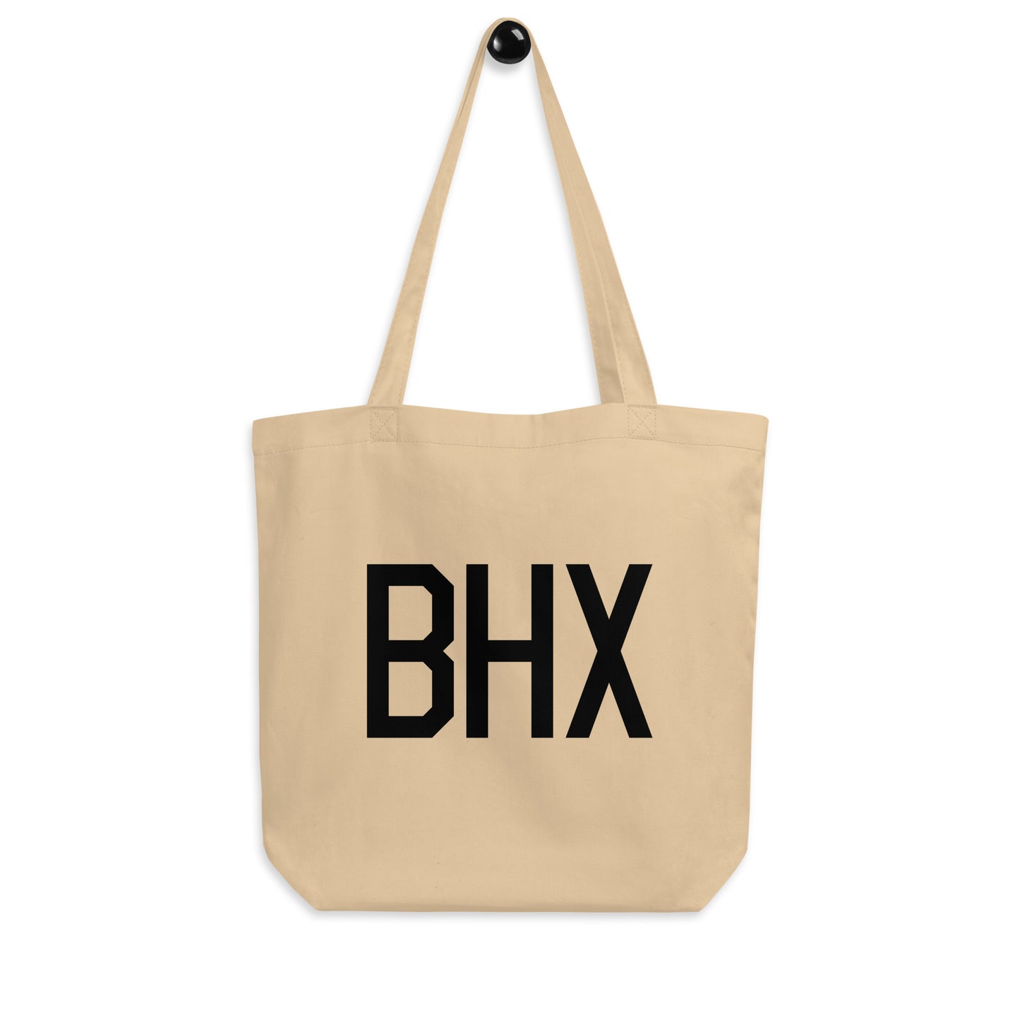 Aviation Gift Organic Tote - Black • BHX Birmingham • YHM Designs - Image 04