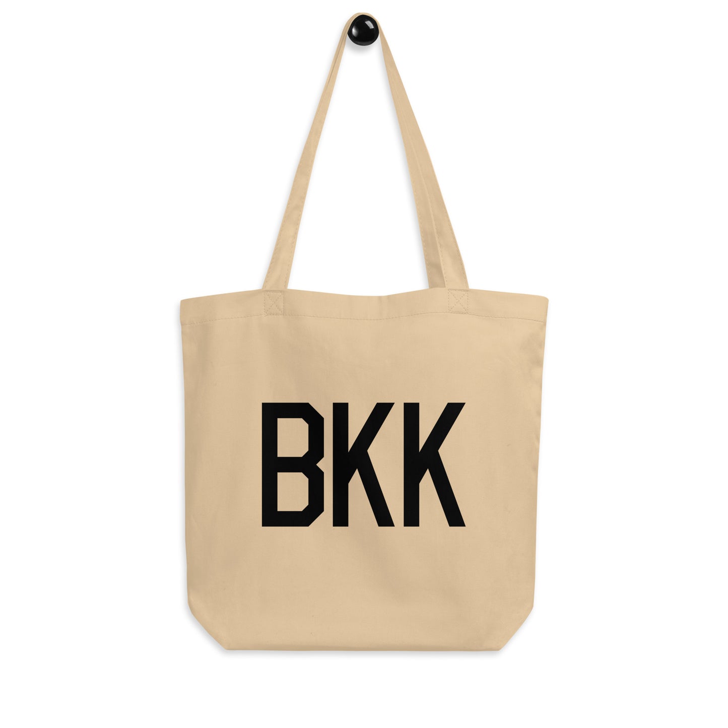 Aviation Gift Organic Tote - Black • BKK Bangkok • YHM Designs - Image 04