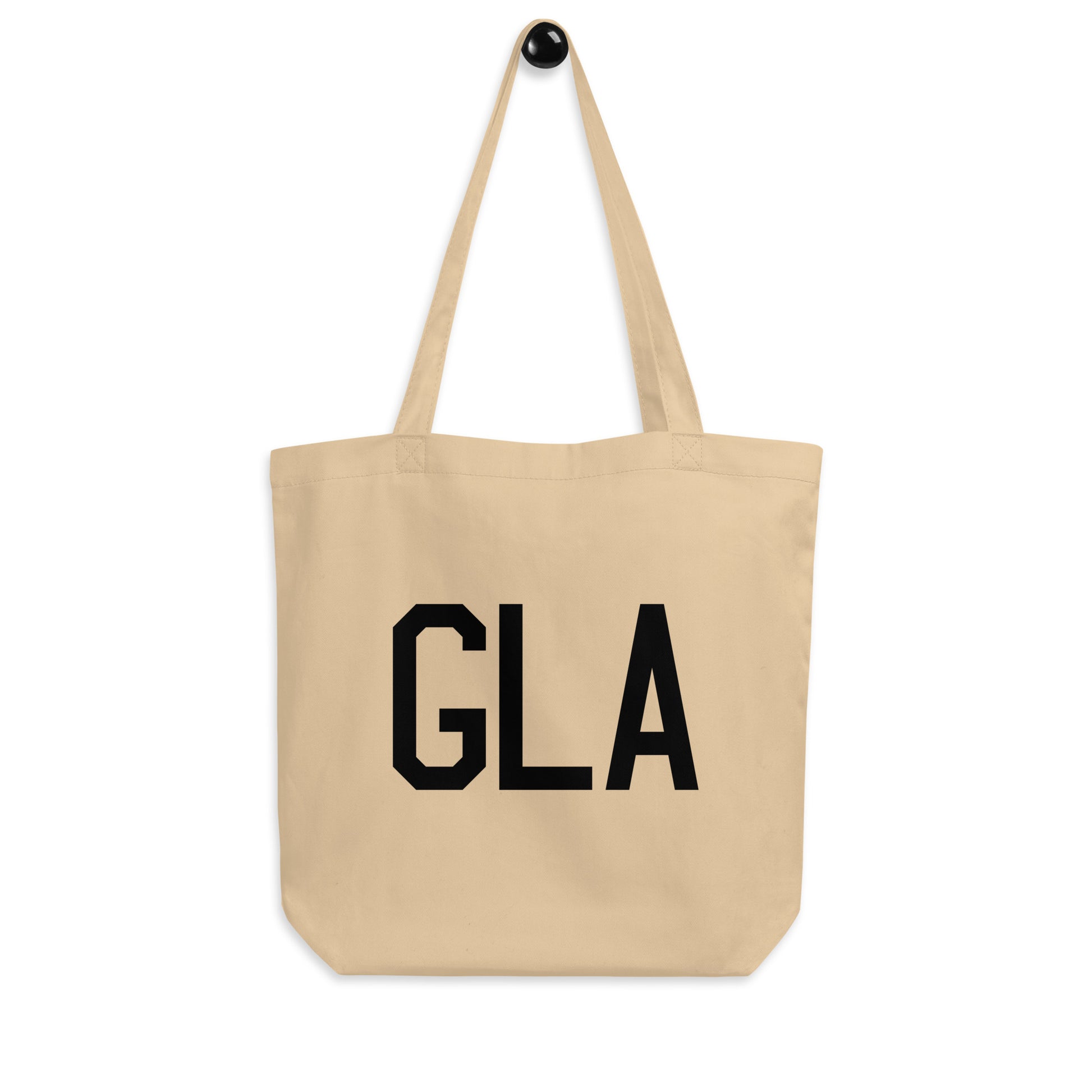 Aviation Gift Organic Tote - Black • GLA Glasgow • YHM Designs - Image 04