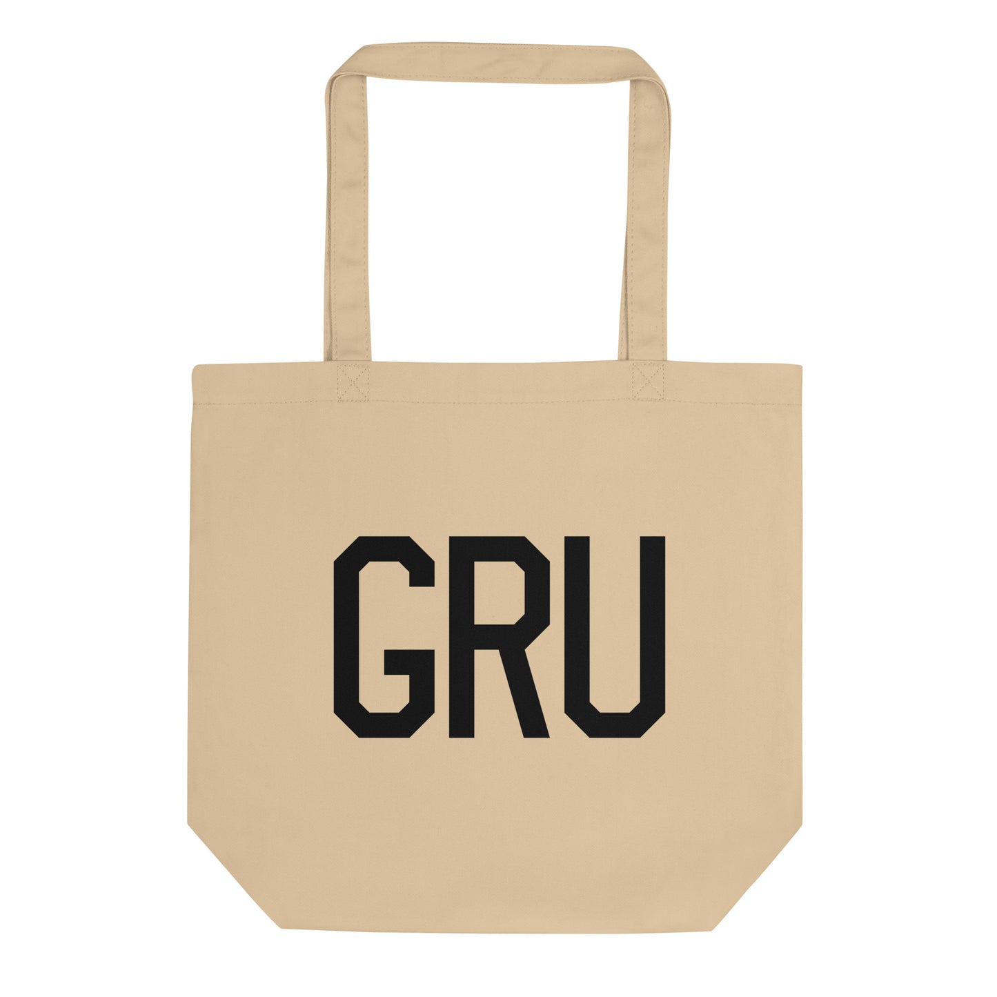 Aviation Gift Organic Tote - Black • GRU Sao Paulo • YHM Designs - Image 01