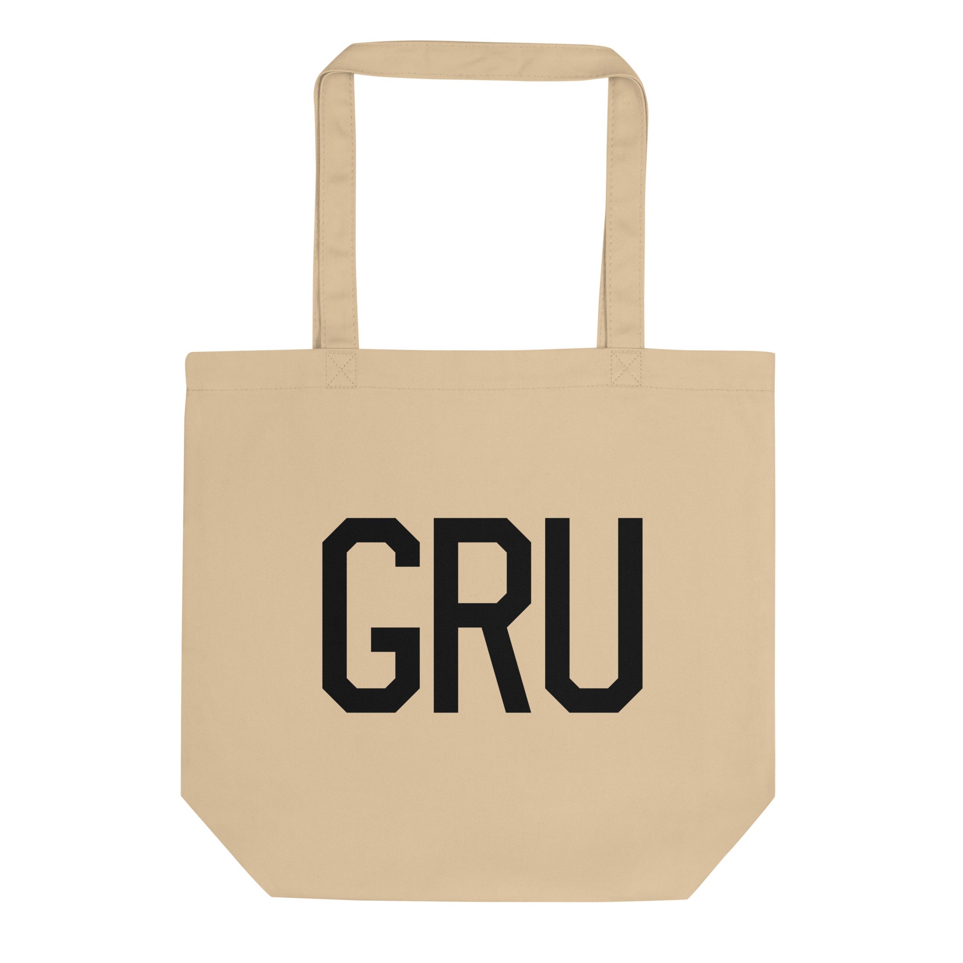Aviation Gift Organic Tote - Black • GRU Sao Paulo • YHM Designs - Image 01