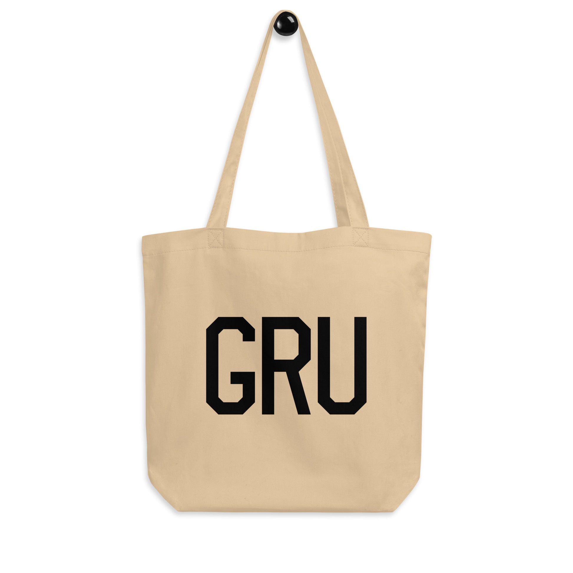 Aviation Gift Organic Tote - Black • GRU Sao Paulo • YHM Designs - Image 04