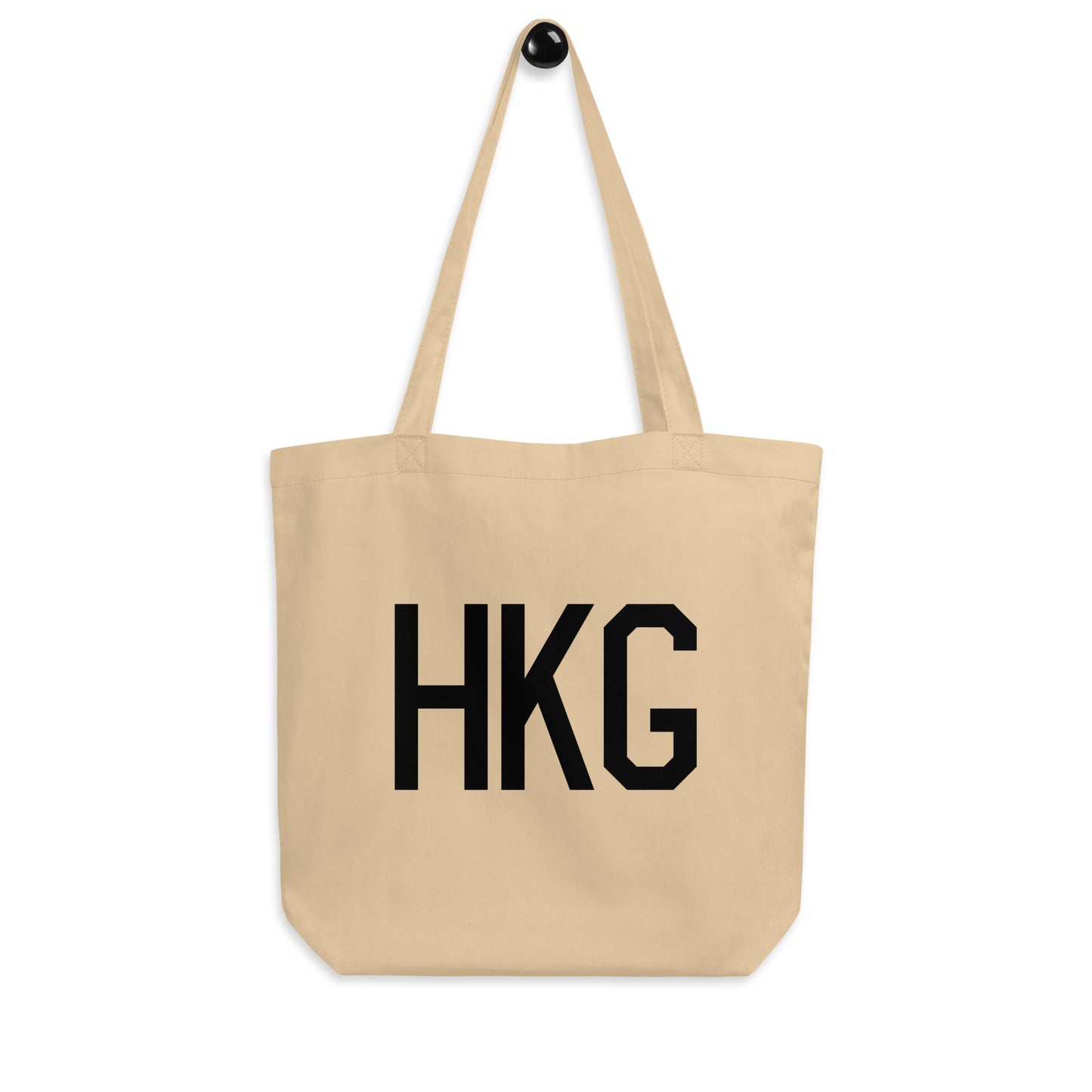 Aviation Gift Organic Tote - Black • HKG Hong Kong • YHM Designs - Image 04