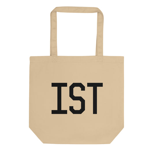 Aviation Gift Organic Tote - Black • IST Istanbul • YHM Designs - Image 01