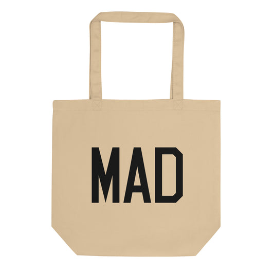 Aviation Gift Organic Tote - Black • MAD Madrid • YHM Designs - Image 01