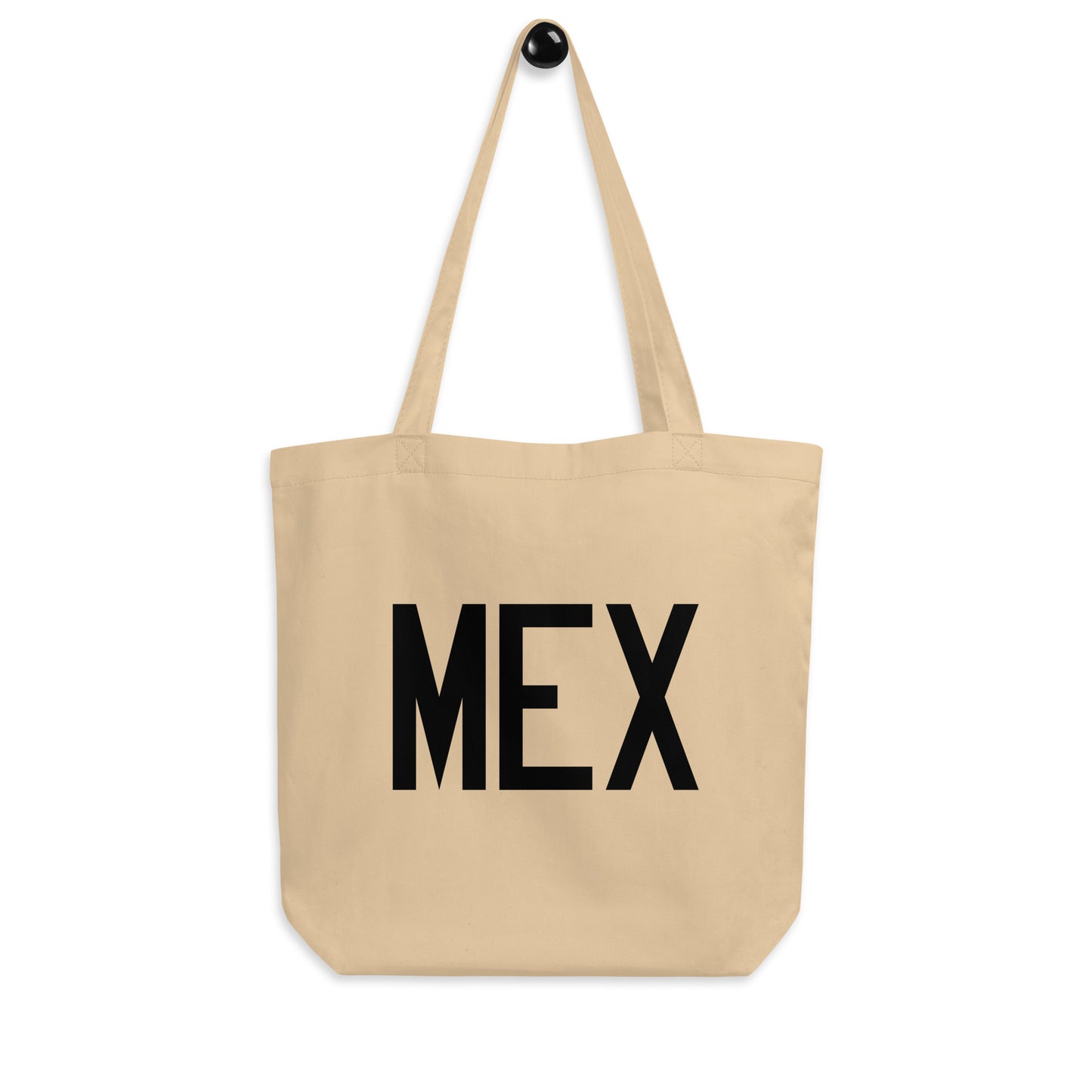 Aviation Gift Organic Tote - Black • MEX Mexico City • YHM Designs - Image 04