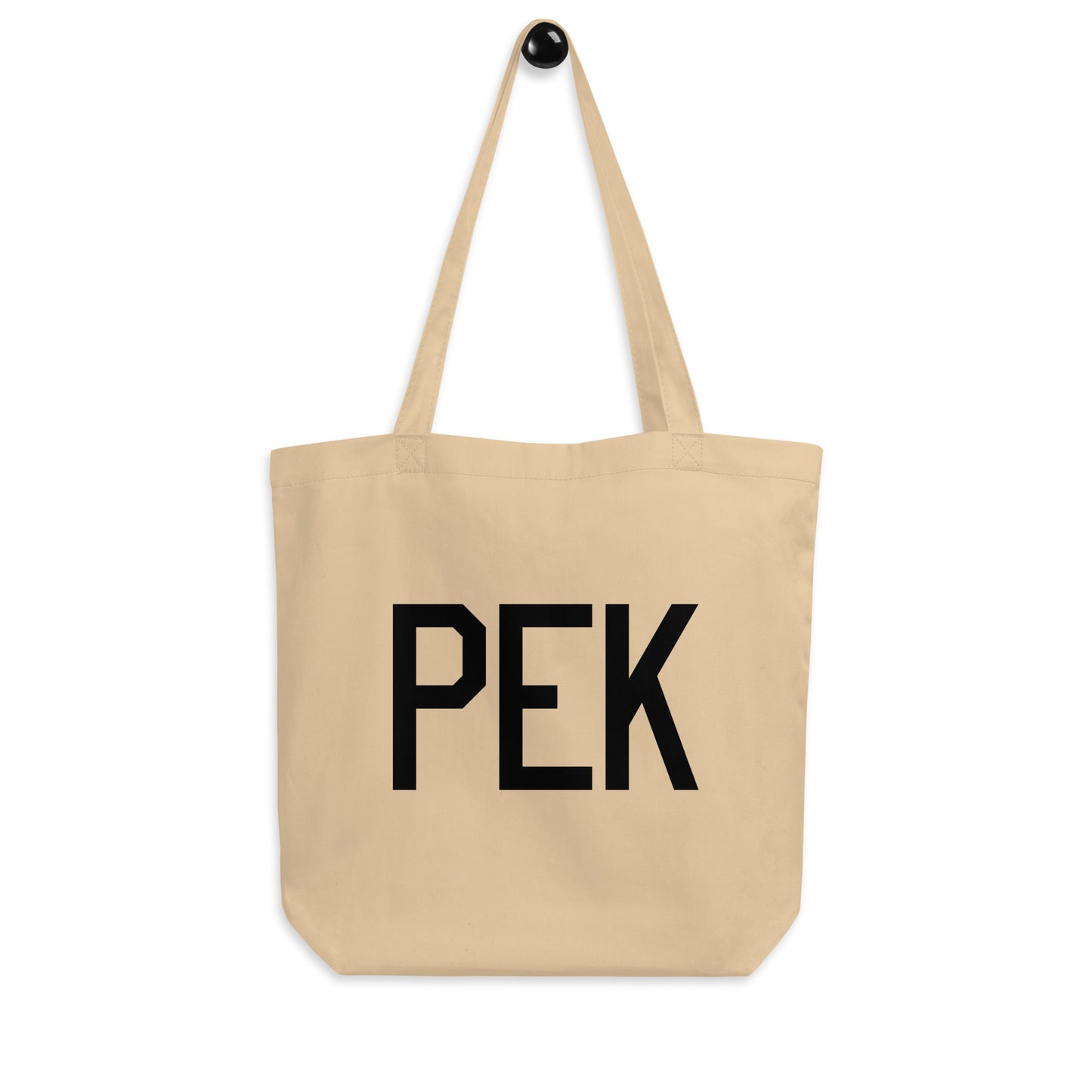 Aviation Gift Organic Tote - Black • PEK Beijing • YHM Designs - Image 04