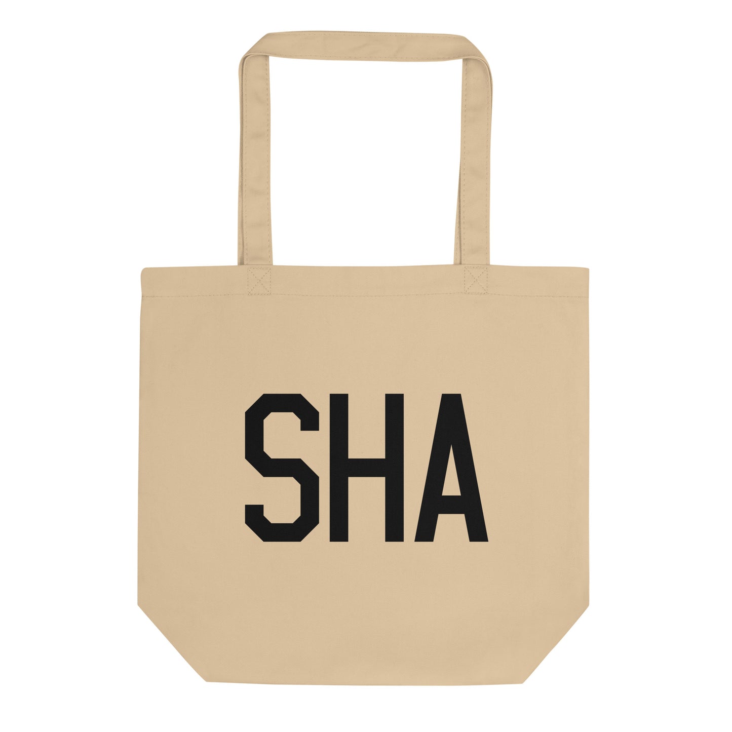 Aviation Gift Organic Tote - Black • SHA Shanghai • YHM Designs - Image 01