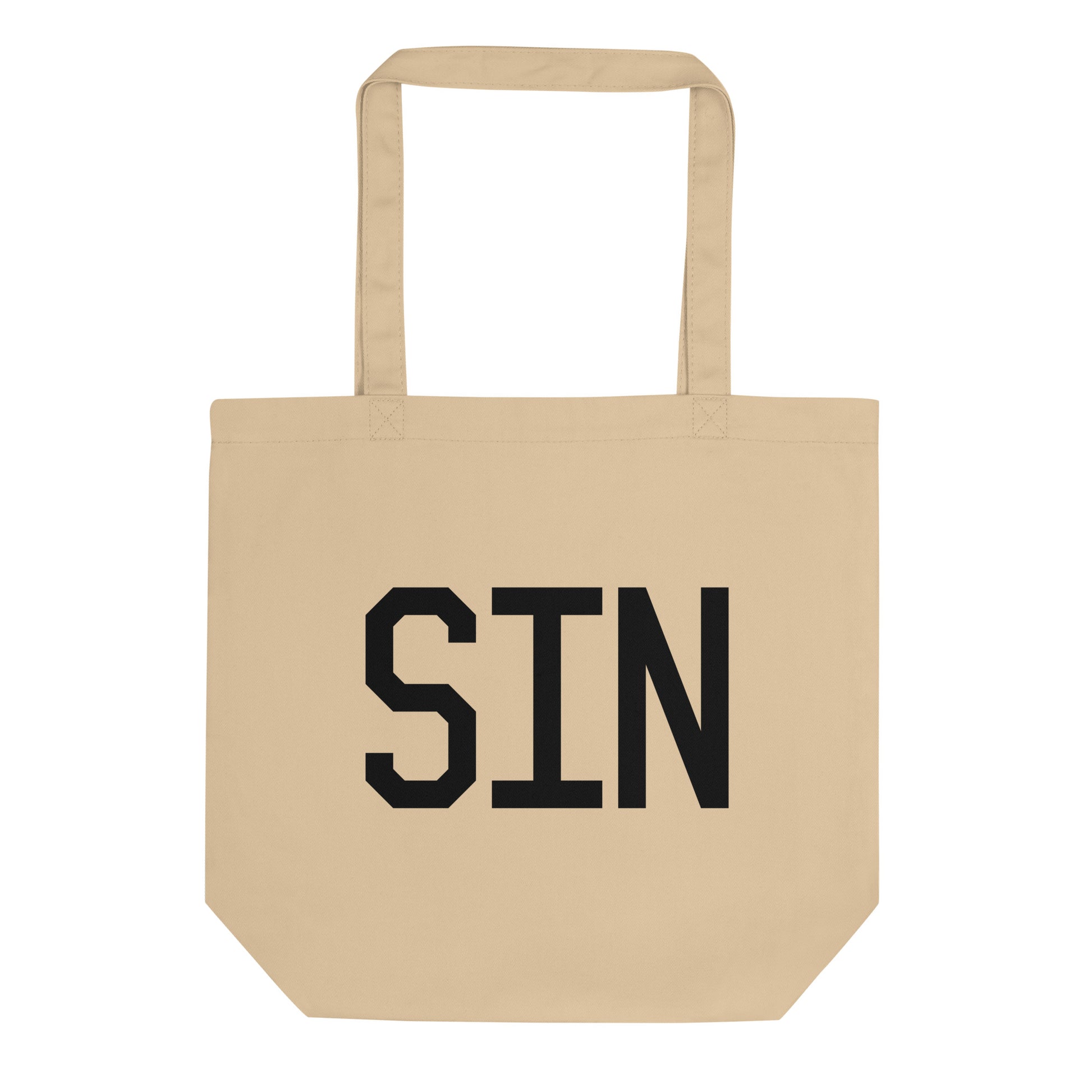 Aviation Gift Organic Tote - Black • SIN Singapore • YHM Designs - Image 01