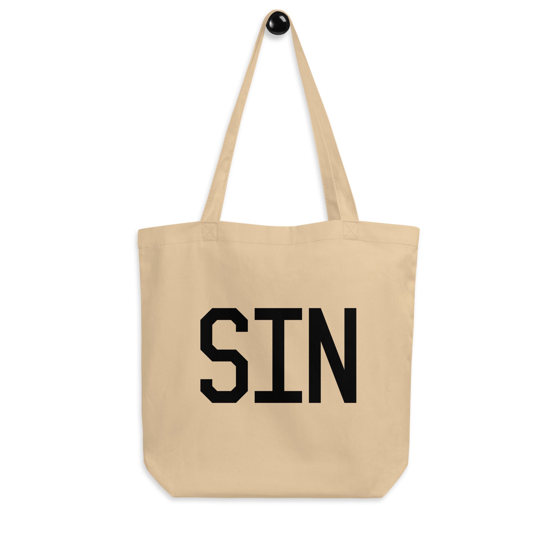 Aviation Gift Organic Tote - Black • SIN Singapore • YHM Designs - Image 04