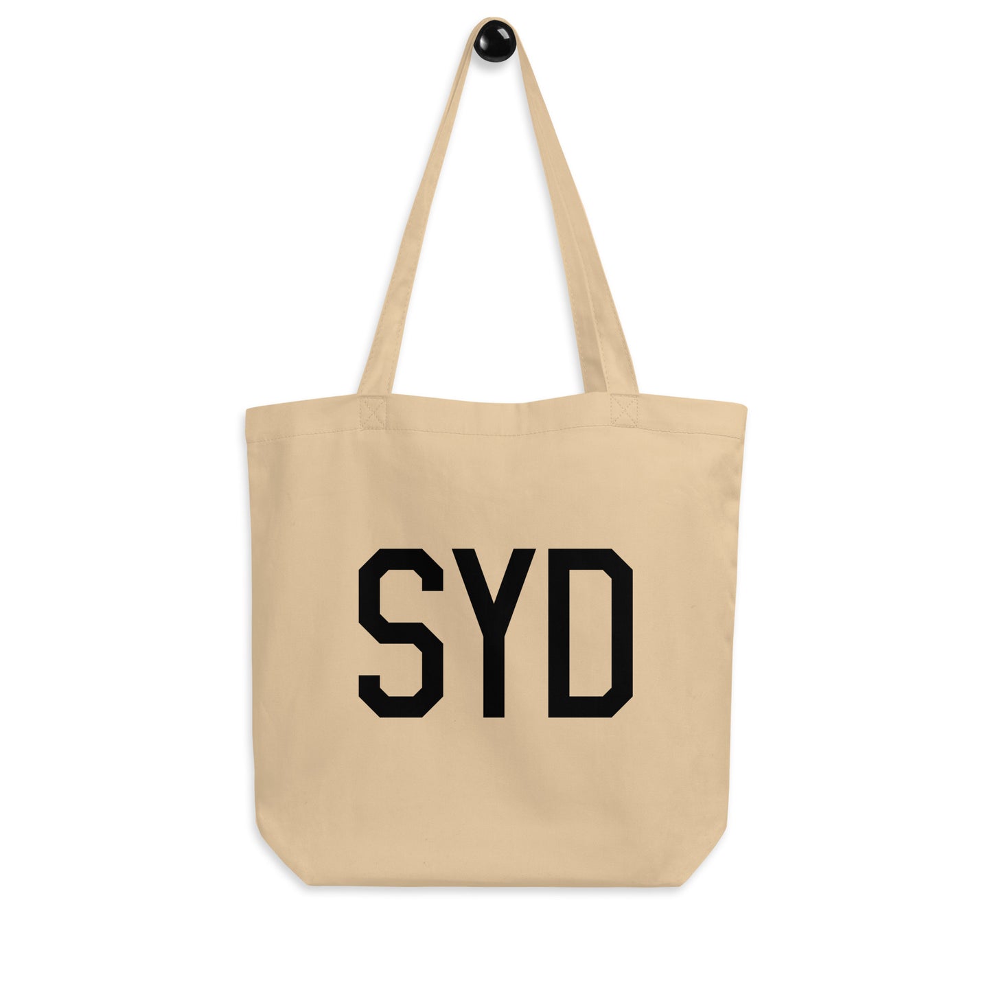 Aviation Gift Organic Tote - Black • SYD Sydney • YHM Designs - Image 04