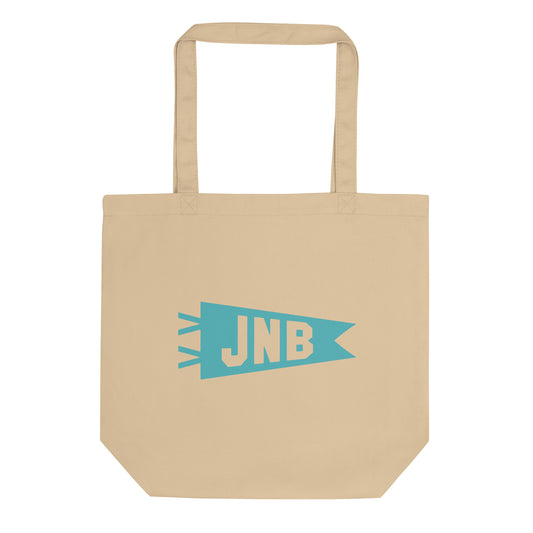 Cool Travel Gift Organic Tote Bag - Viking Blue • JNB Johannesburg • YHM Designs - Image 01