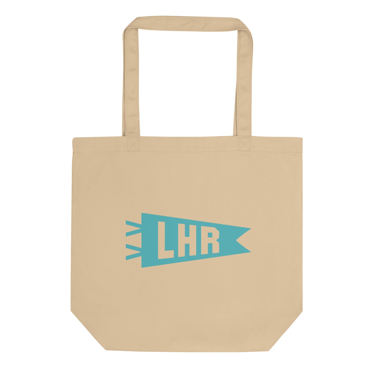 Cool Travel Gift Organic Tote Bag - Viking Blue • LHR London • YHM Designs - Image 01