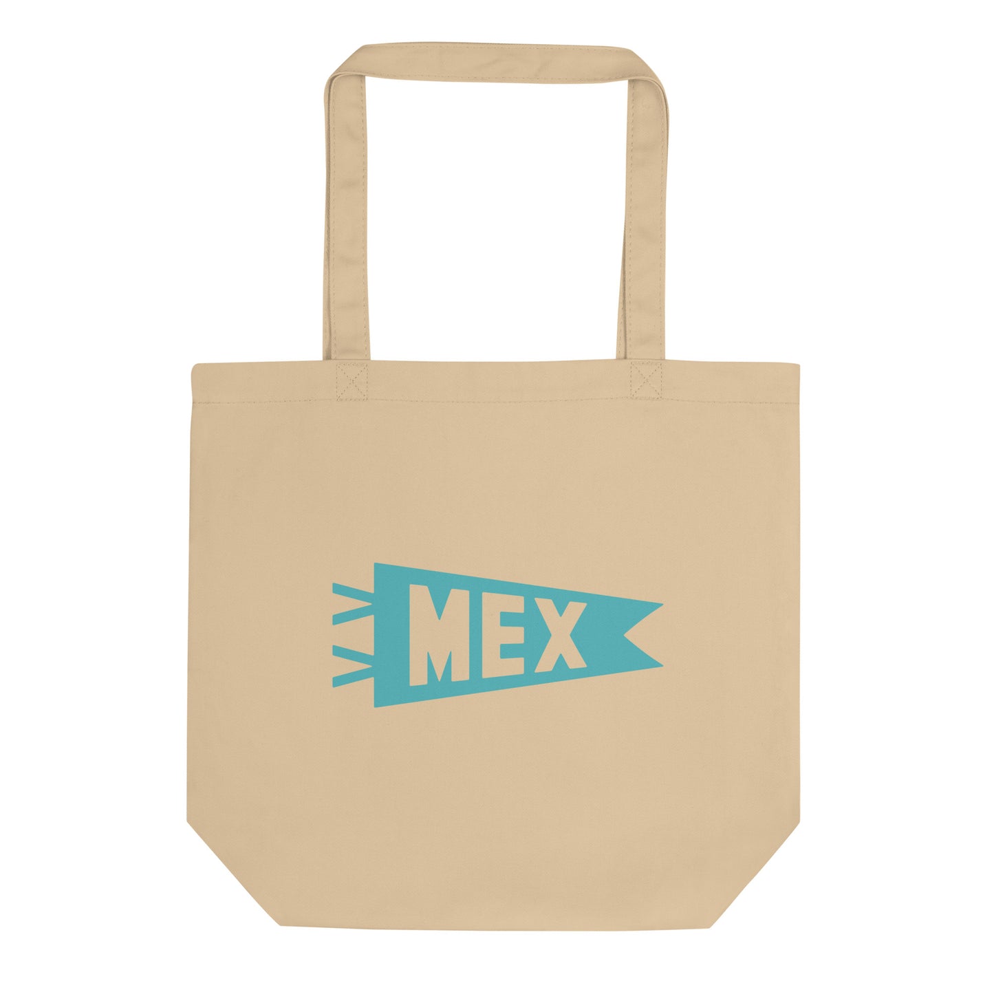 Cool Travel Gift Organic Tote Bag - Viking Blue • MEX Mexico City • YHM Designs - Image 01