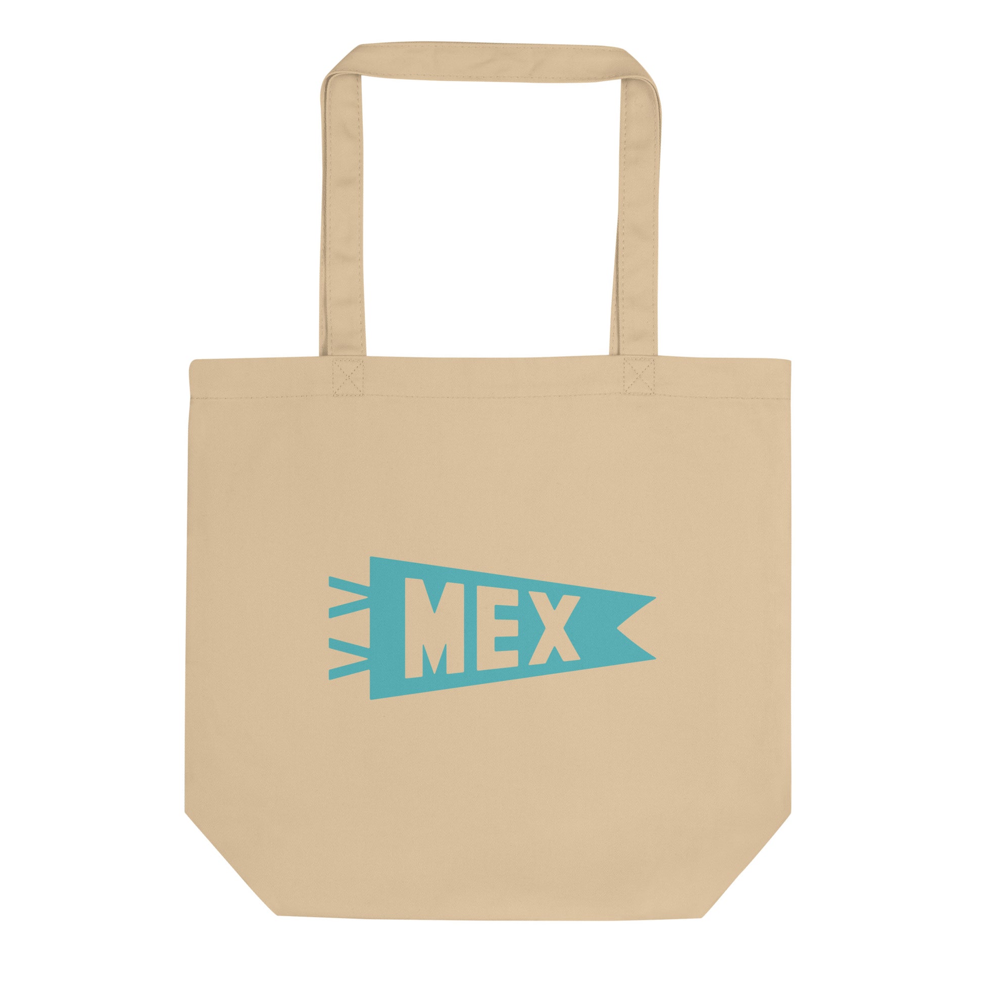 Cool Travel Gift Organic Tote Bag - Viking Blue • MEX Mexico City • YHM Designs - Image 01