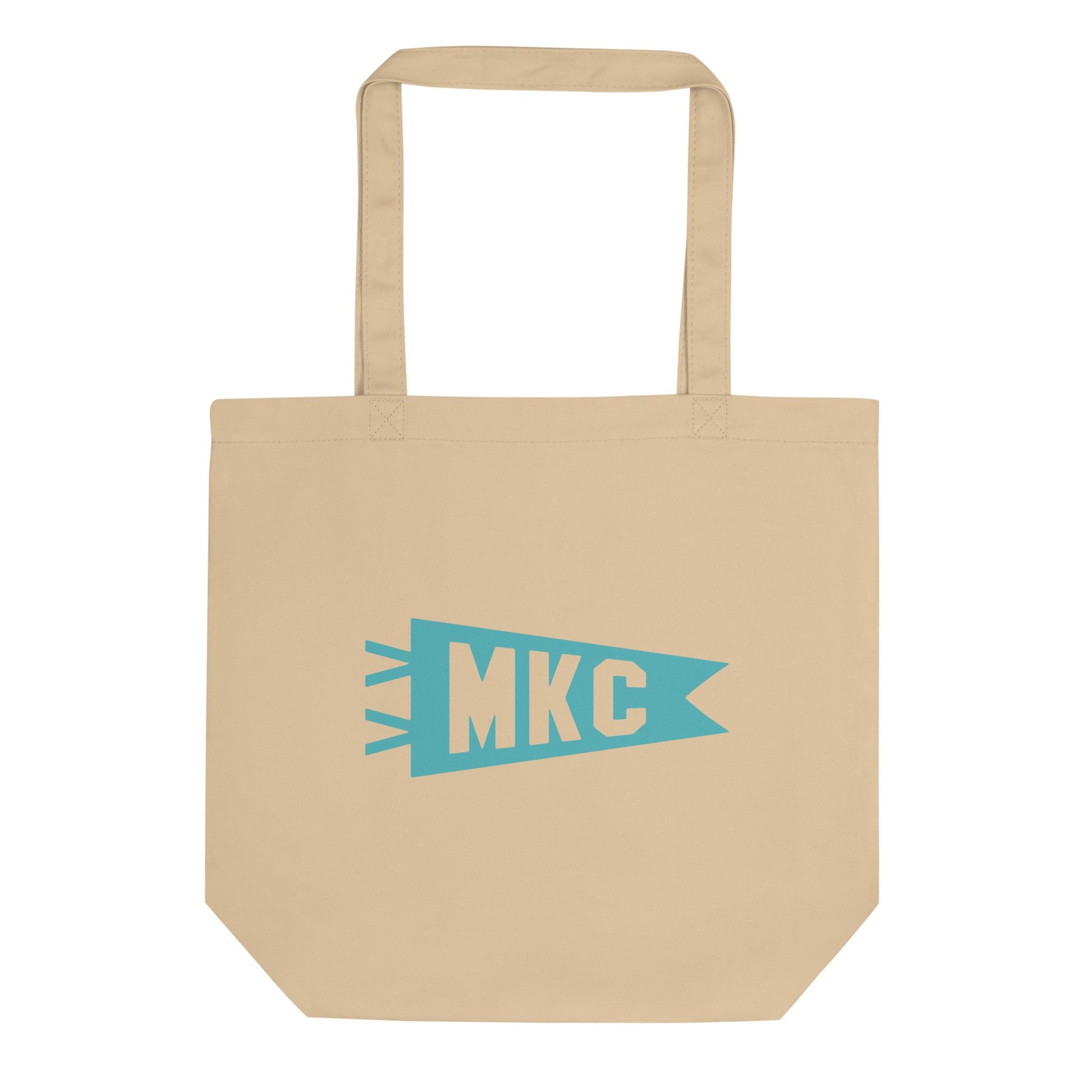 Cool Travel Gift Organic Tote Bag - Viking Blue • MKC Kansas City • YHM Designs - Image 01