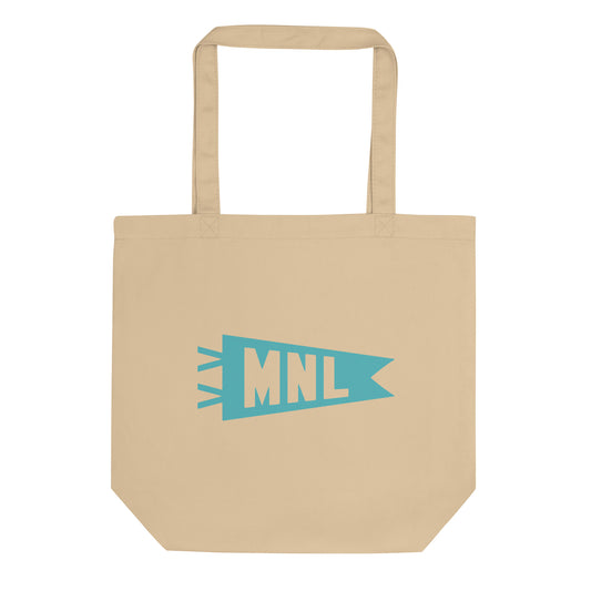 Cool Travel Gift Organic Tote Bag - Viking Blue • MNL Manila • YHM Designs - Image 01