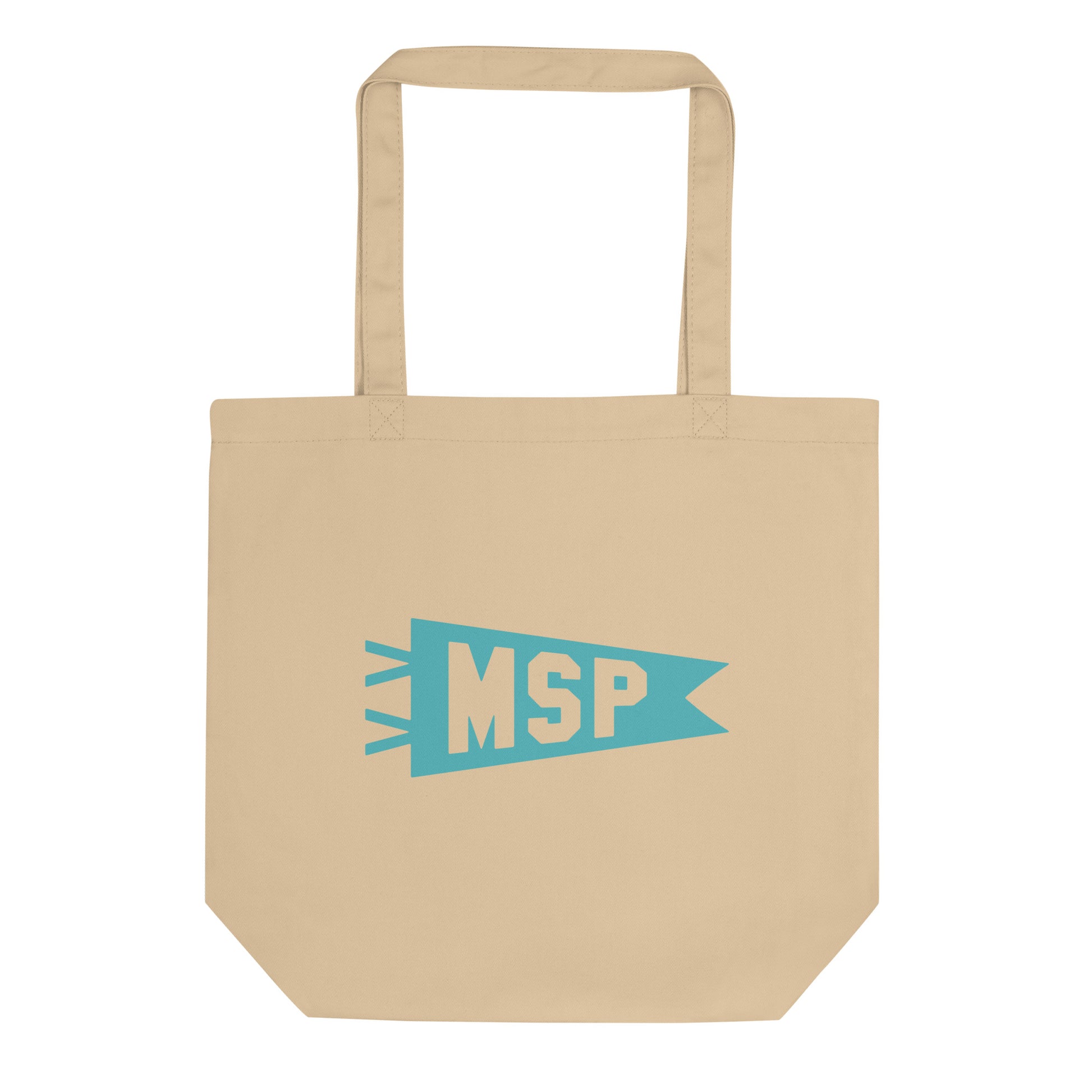 Cool Travel Gift Organic Tote Bag - Viking Blue • MSP Minneapolis • YHM Designs - Image 01