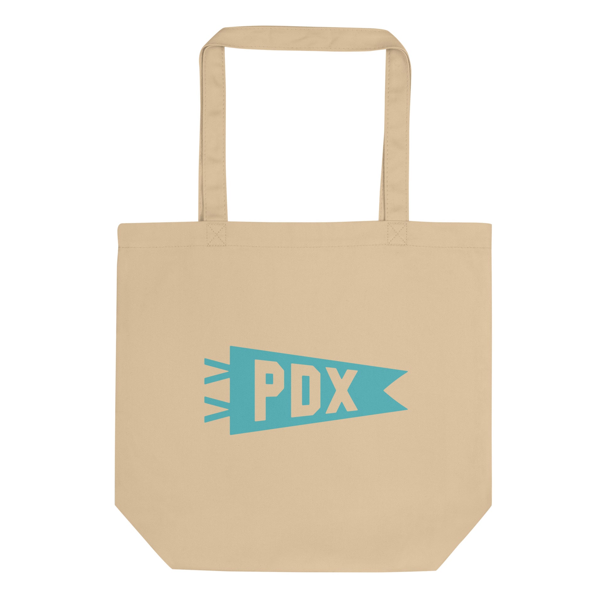 Cool Travel Gift Organic Tote Bag - Viking Blue • PDX Portland • YHM Designs - Image 01