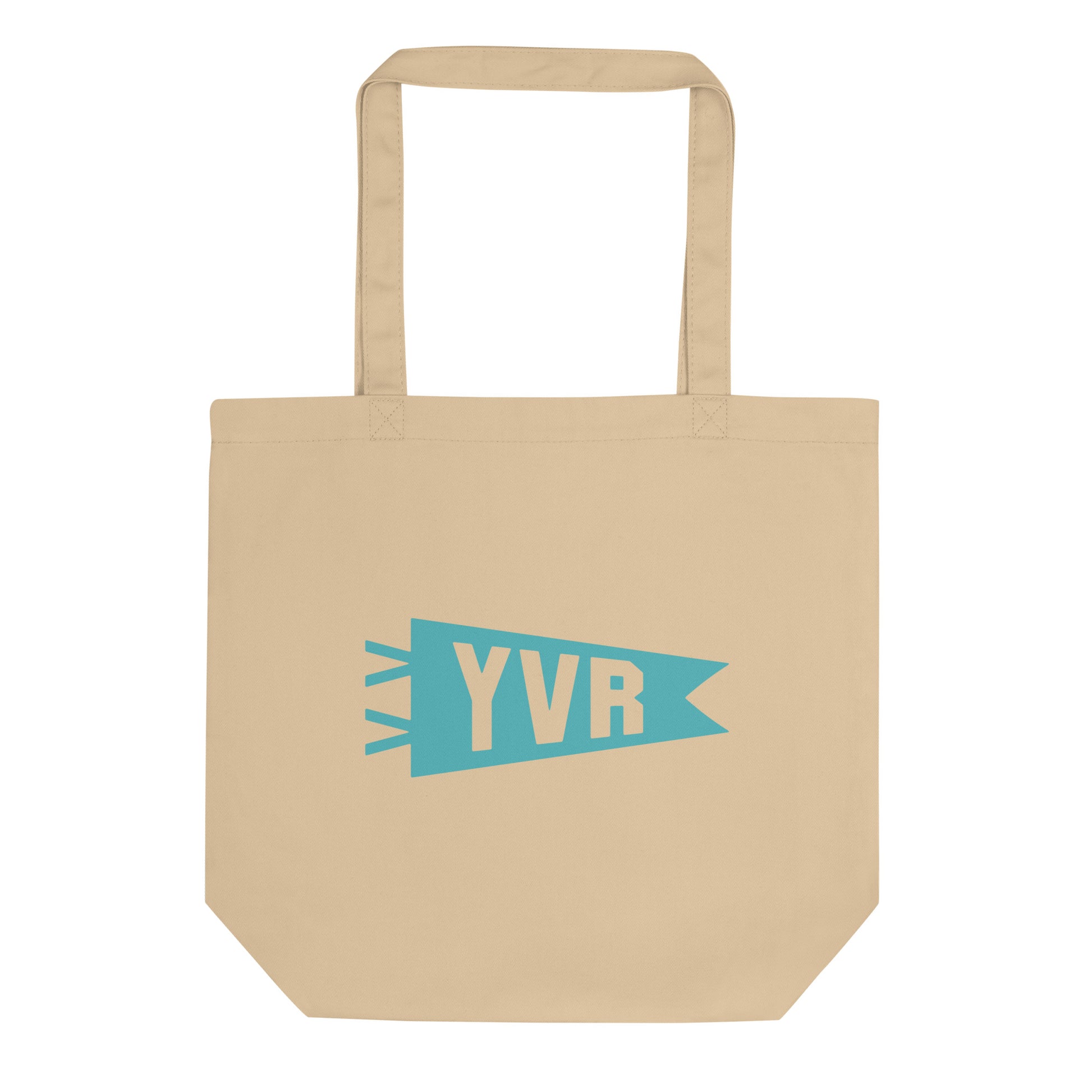 Cool Travel Gift Organic Tote Bag - Viking Blue • YVR Vancouver • YHM Designs - Image 01