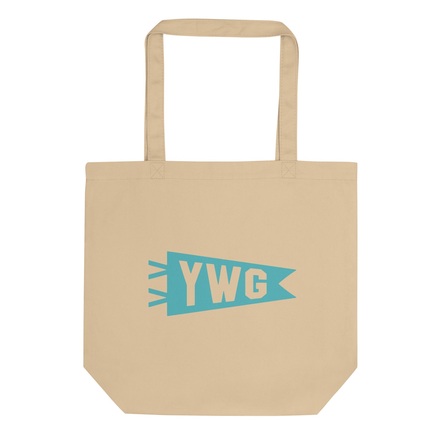 Cool Travel Gift Organic Tote Bag - Viking Blue • YWG Winnipeg • YHM Designs - Image 01