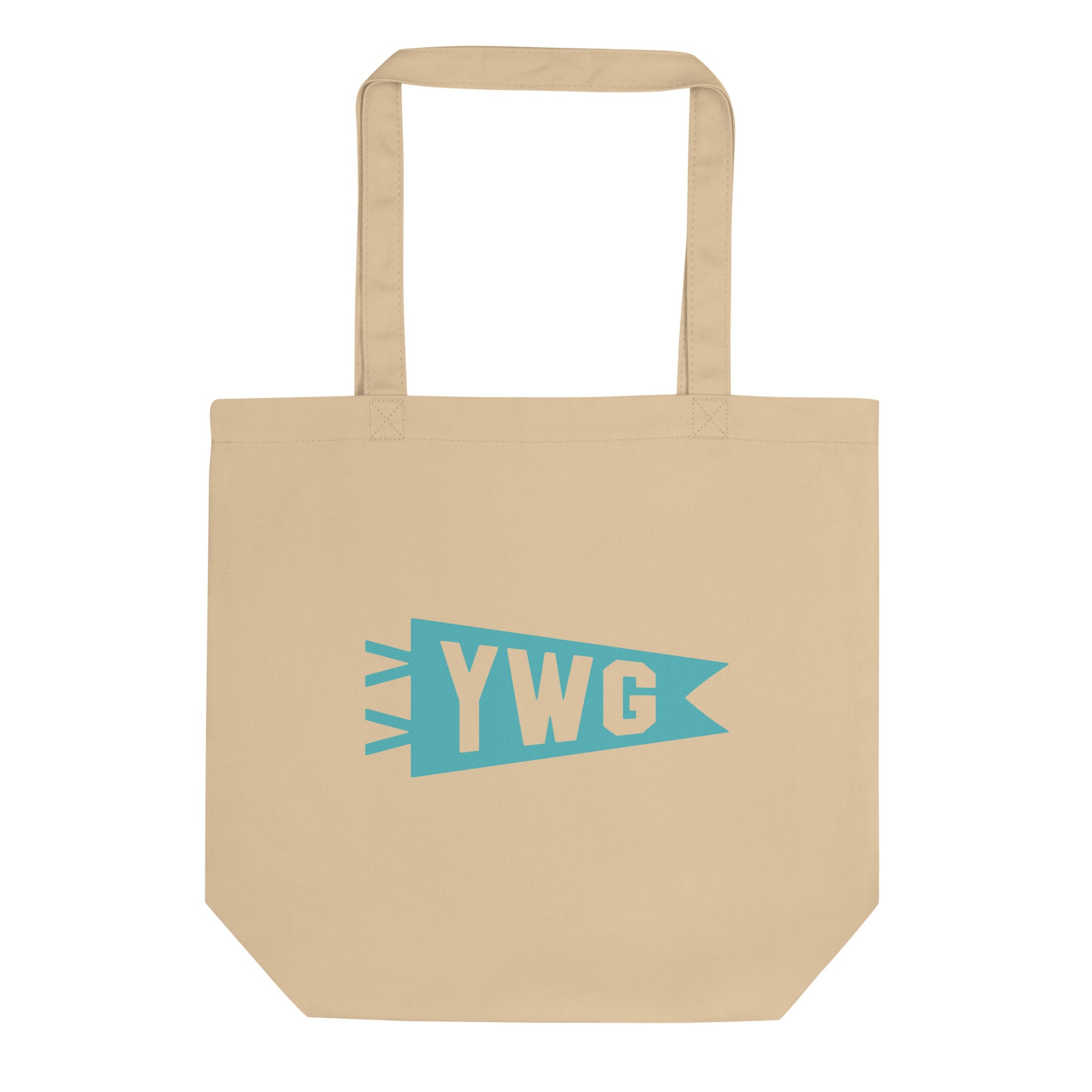 Cool Travel Gift Organic Tote Bag - Viking Blue • YWG Winnipeg • YHM Designs - Image 01