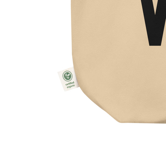 Airport Code Organic Tote - Black • VIE Vienna • YHM Designs - Image 02
