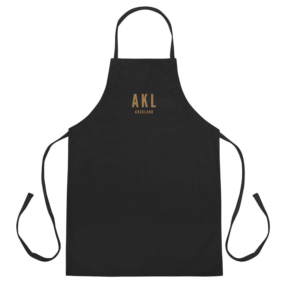 City Embroidered Apron - Old Gold • AKL Auckland • YHM Designs - Image 11