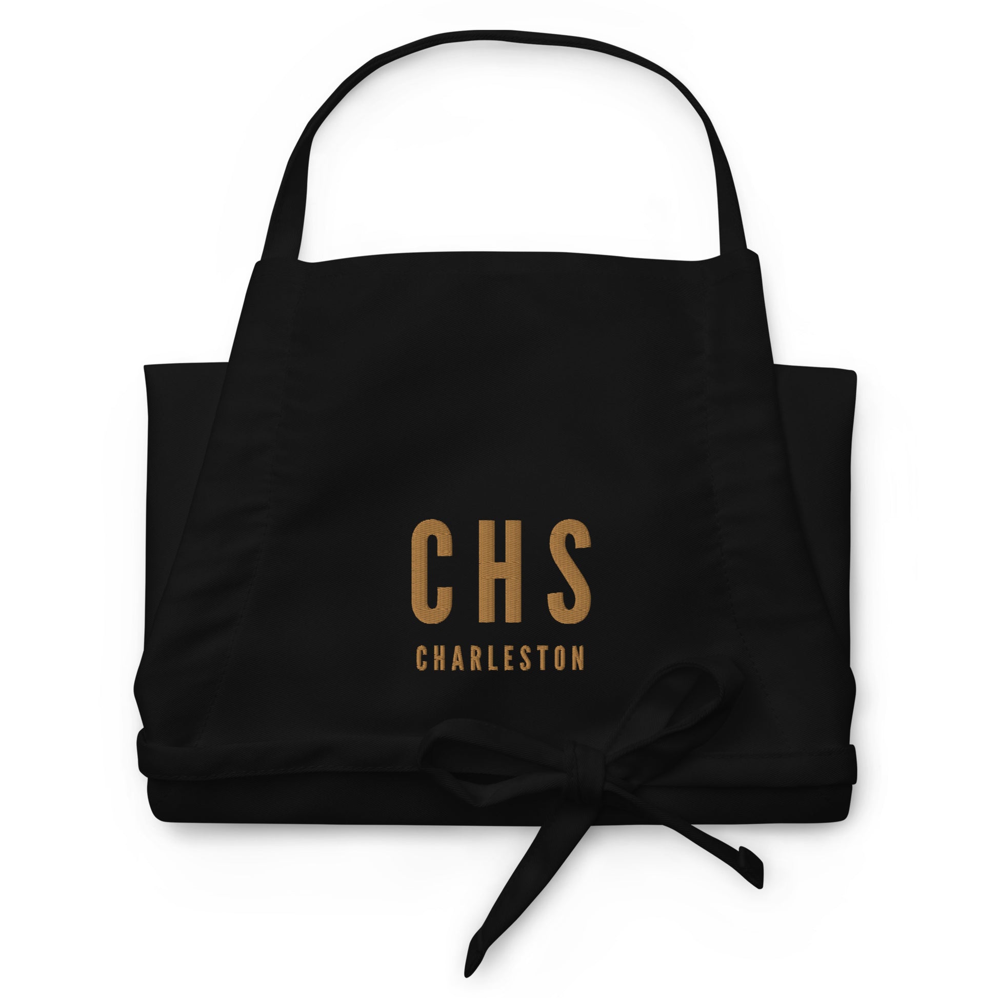 City Embroidered Apron - Old Gold • CHS Charleston • YHM Designs - Image 03