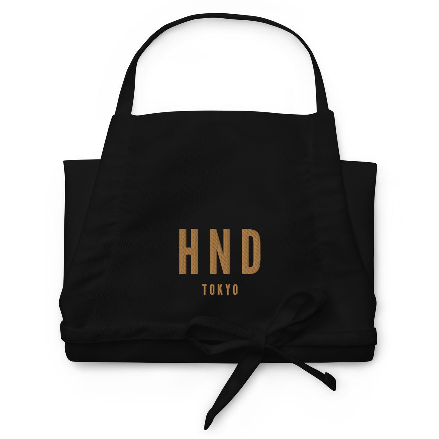 City Embroidered Apron - Old Gold • HND Tokyo • YHM Designs - Image 03