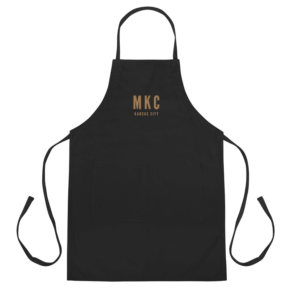 City Embroidered Apron - Old Gold • MKC Kansas City • YHM Designs - Image 11