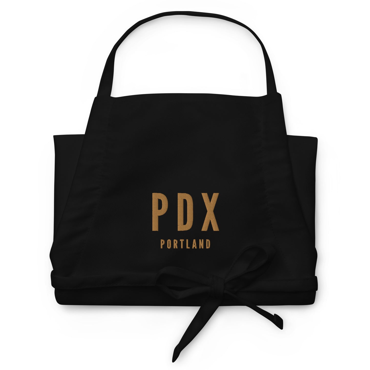 City Embroidered Apron - Old Gold • PDX Portland • YHM Designs - Image 03