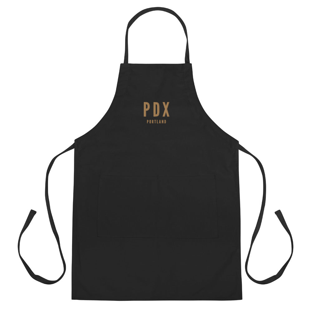 City Embroidered Apron - Old Gold • PDX Portland • YHM Designs - Image 11