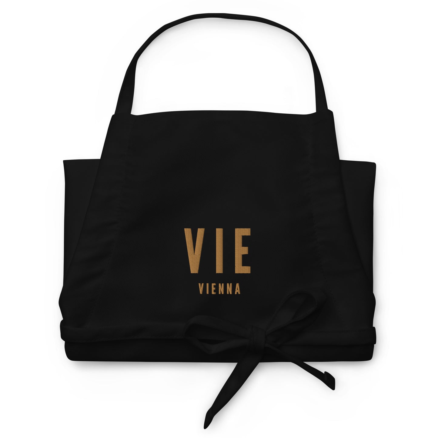 City Embroidered Apron - Old Gold • VIE Vienna • YHM Designs - Image 03