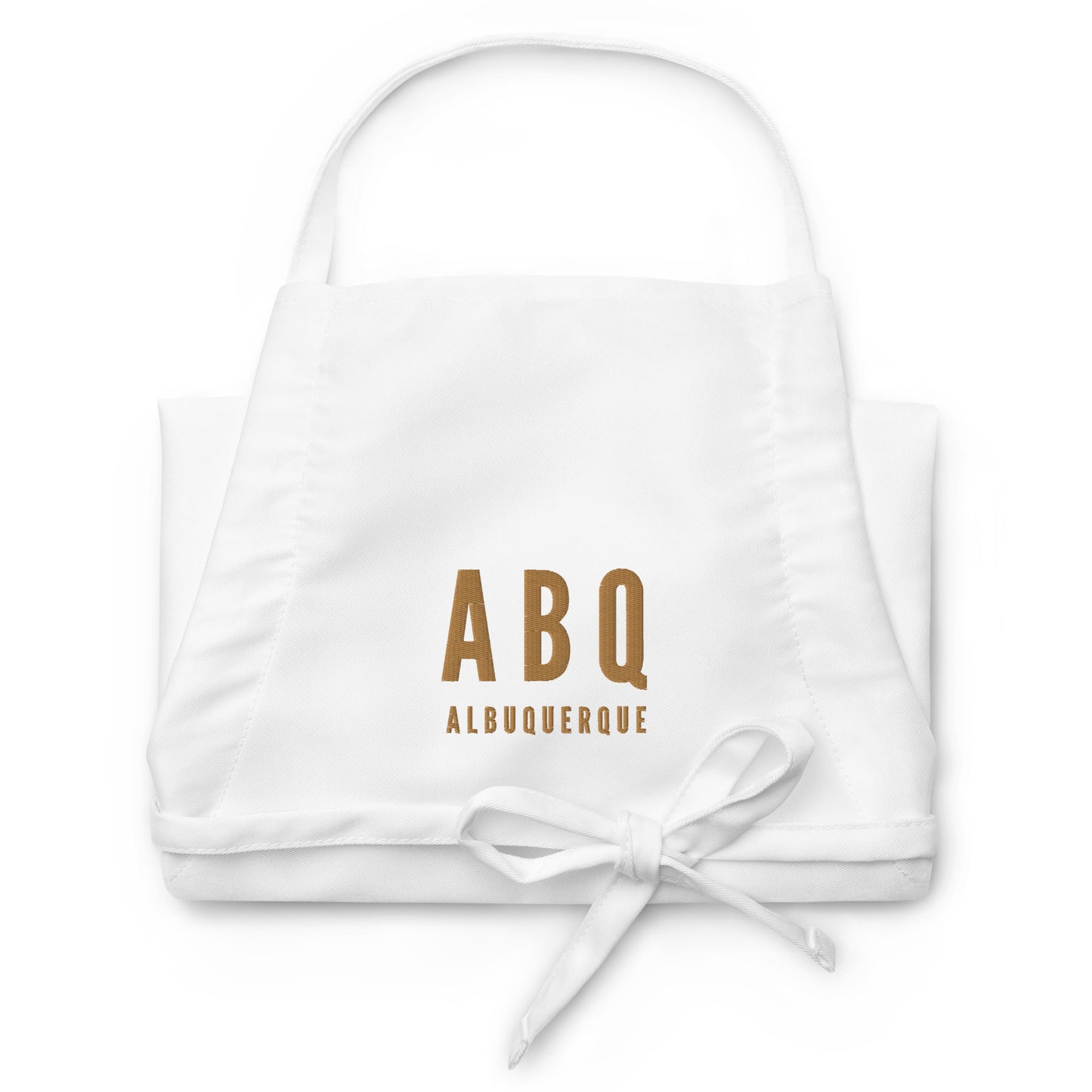City Embroidered Apron - Old Gold • ABQ Albuquerque • YHM Designs - Image 07