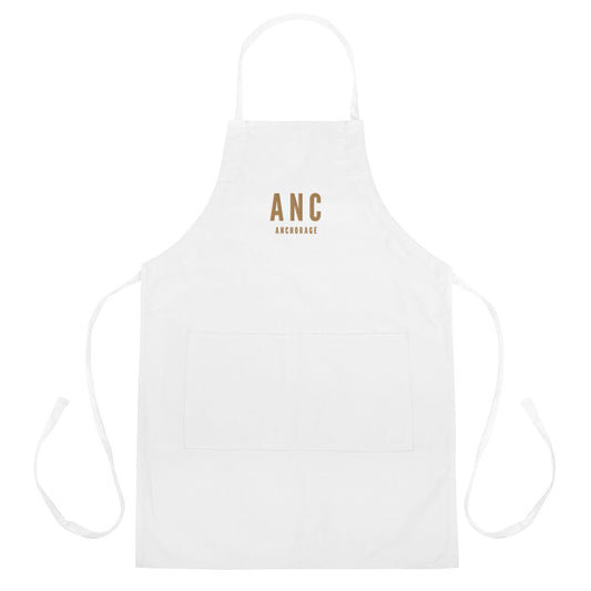 City Embroidered Apron - Old Gold • ANC Anchorage • YHM Designs - Image 01