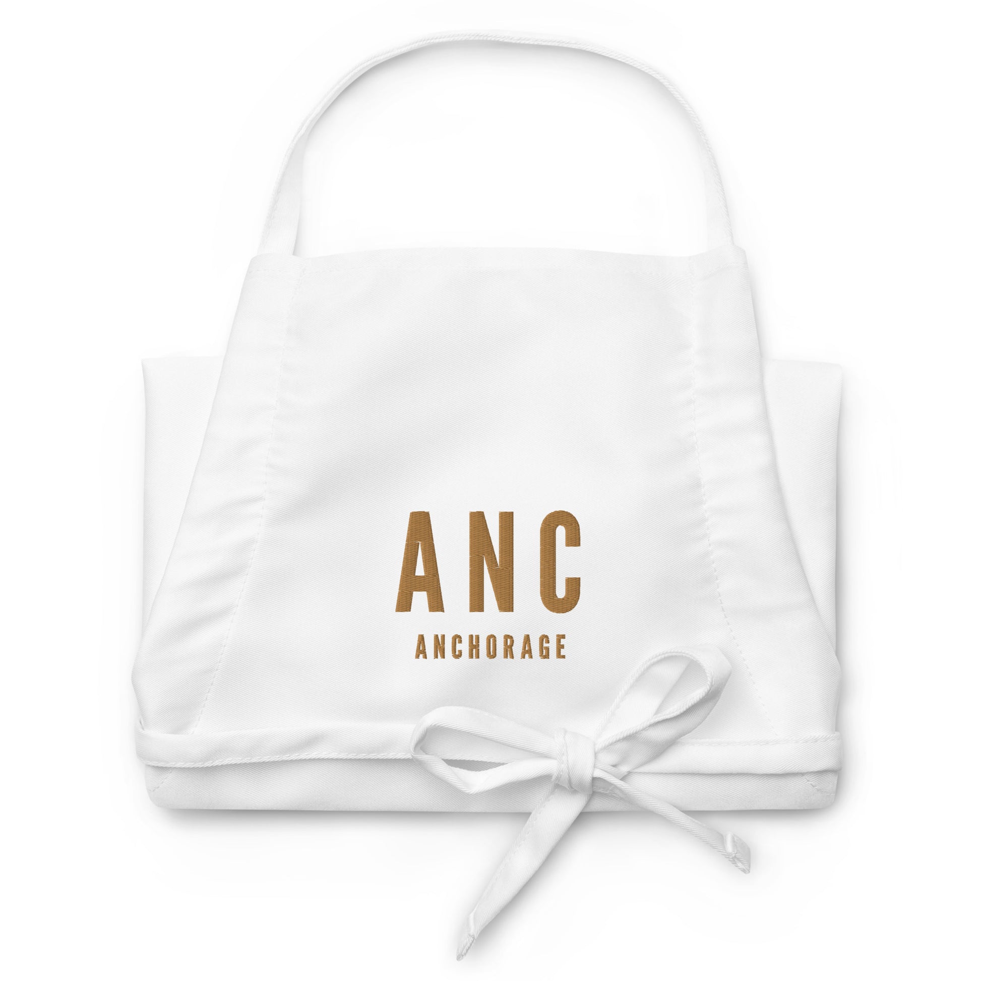 City Embroidered Apron - Old Gold • ANC Anchorage • YHM Designs - Image 07