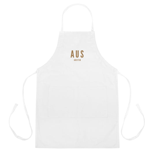 City Embroidered Apron - Old Gold • AUS Austin • YHM Designs - Image 01