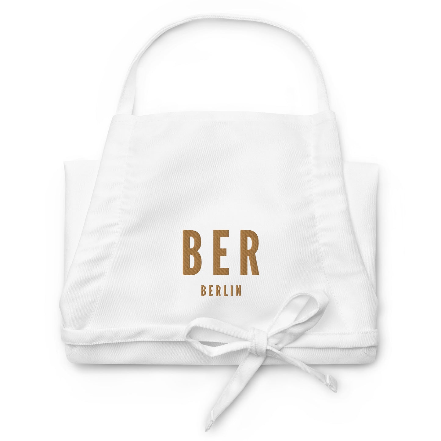 City Embroidered Apron - Old Gold • BER Berlin • YHM Designs - Image 07