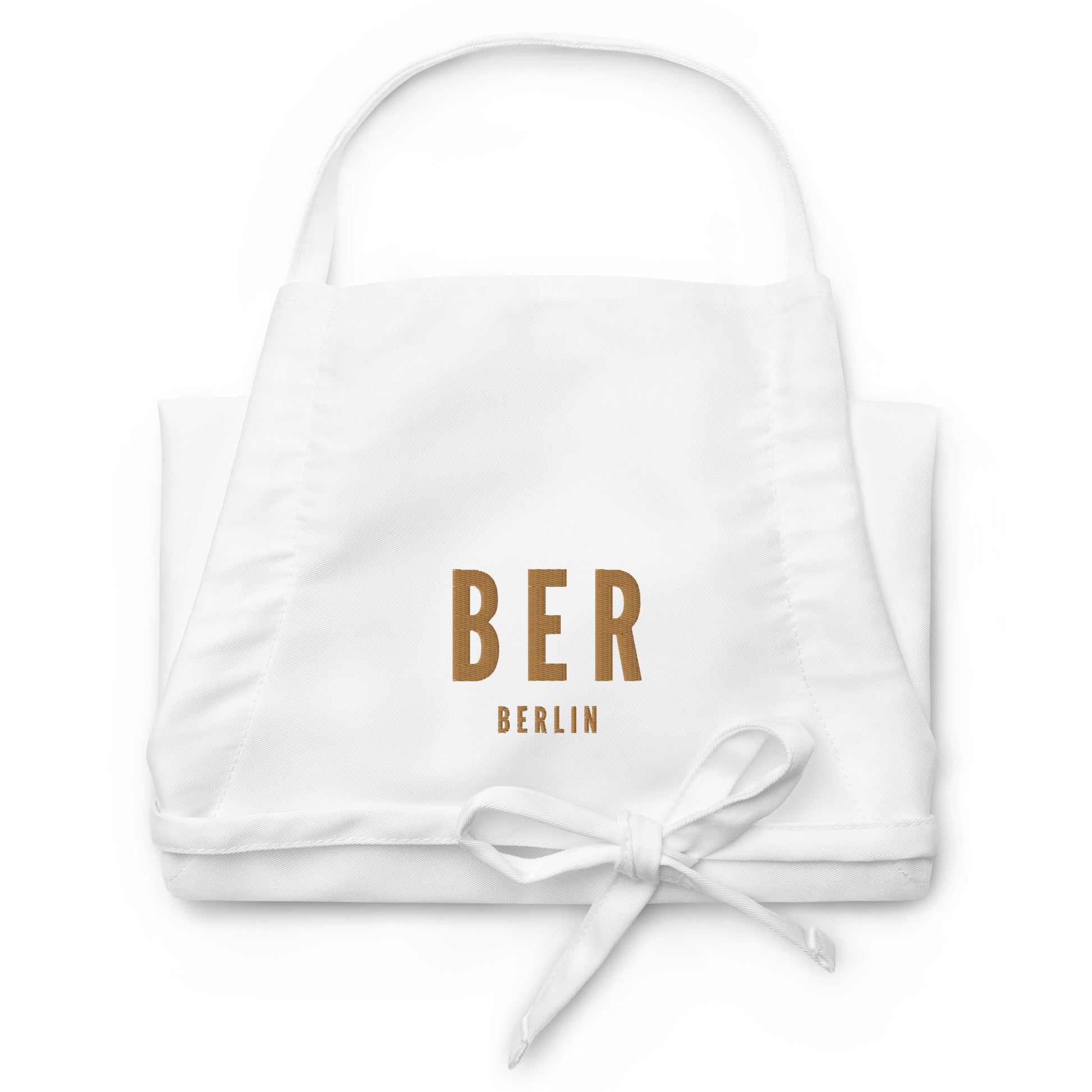 City Embroidered Apron - Old Gold • BER Berlin • YHM Designs - Image 07